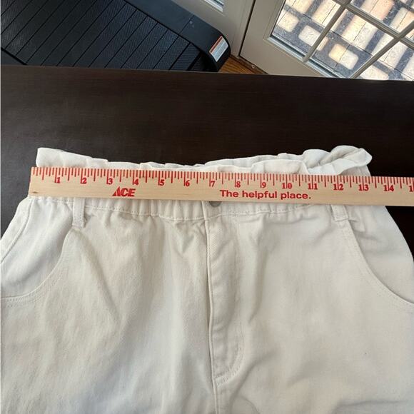 Urban Outfitters‎ BDG White Shorts Paper Bag Waist Jorts Size Large - Picture 8 of 9